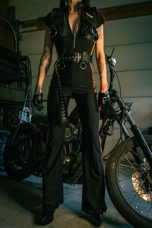 Image of Toxic Vision Hellbent short sleeve jumpsuit