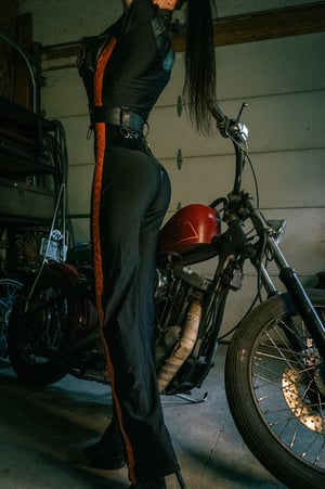 Image of Toxic Vision Hellbent short sleeve jumpsuit