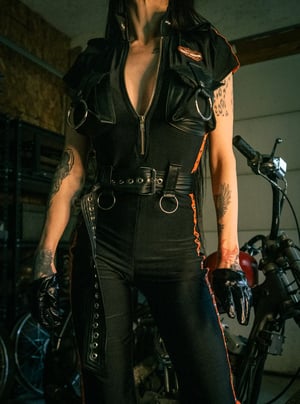 Image of Toxic Vision Hellbent short sleeve jumpsuit