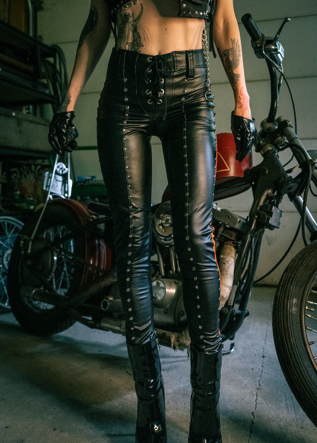 Image of Toxic Vision Hellbent cigarette pants MULTI SIZE