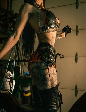 Image of Toxic Vision Hellbent flame hot pants