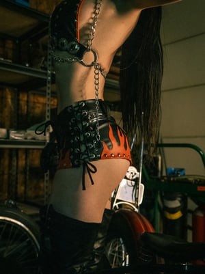 Image of Toxic Vision Hellbent flame hot pants