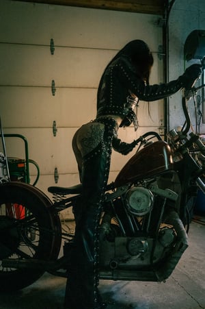 Image of Toxic Vision Hellbent leather riding chaps