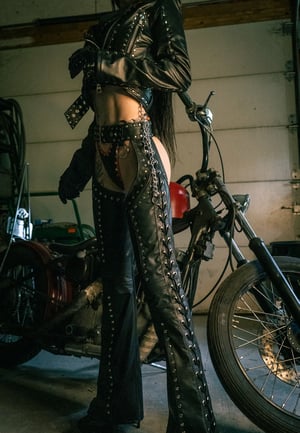 Image of Toxic Vision Hellbent leather riding chaps