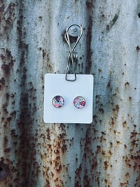 Lady Bug Glass Studs