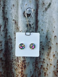 Rainbow Puzzle Glass Studs