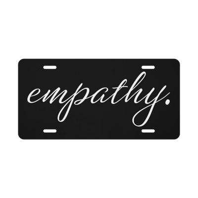 Image of Empathy logo vanity plate 
