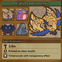 (ON PRODUCTION) MHWilds Apexes Keychains