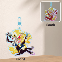 Image 2 of Blueberry Bee Keychain