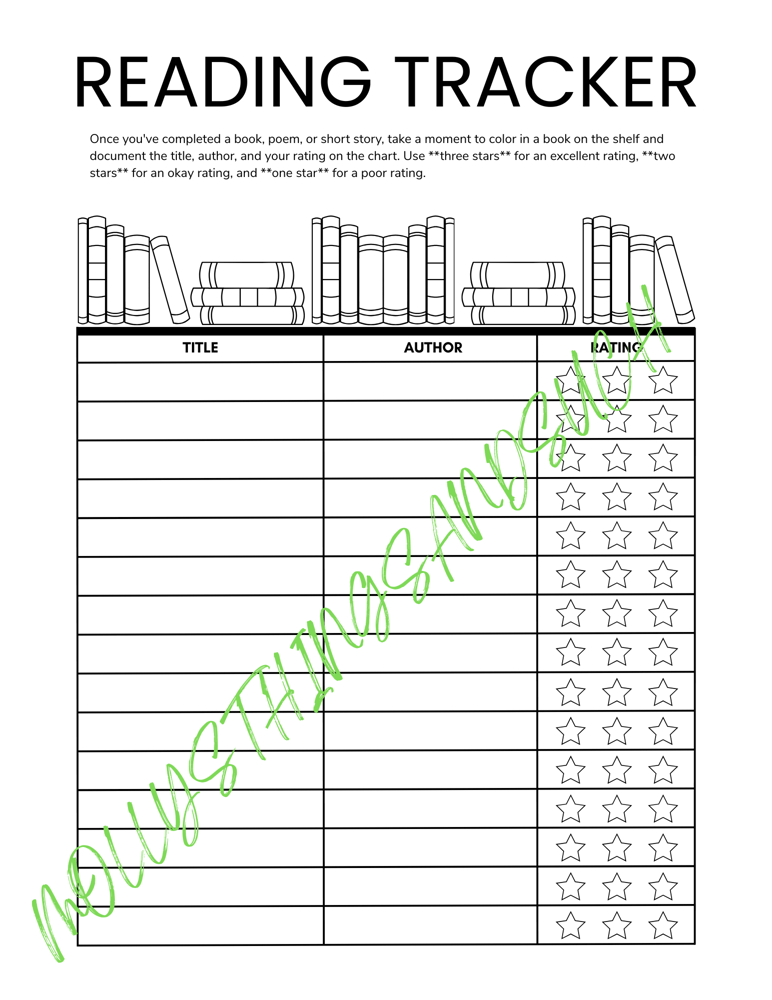 Image of Summer Book Club Tracker