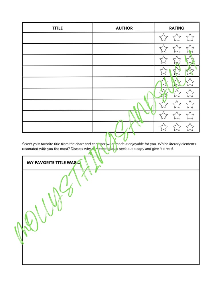 Image of Summer Book Club Tracker