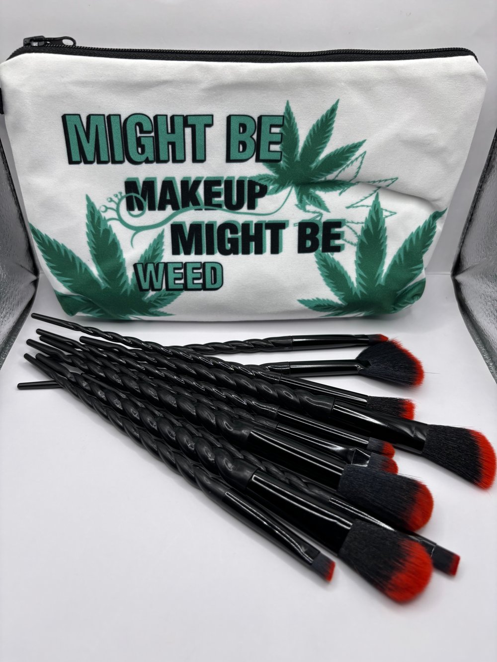 Image of Red Make up brush set (10 pieces)