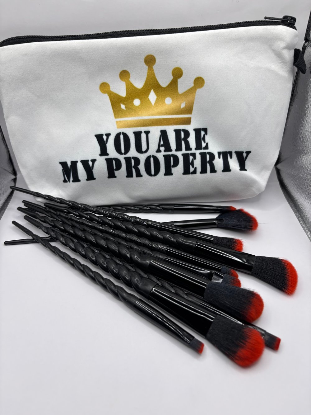 Image of Red Make up brush set (10 pieces)