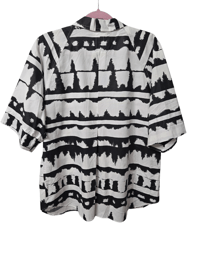Image 2 of Cabrais Size 18W Black & White Button Up