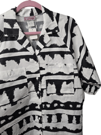 Image 3 of Cabrais Size 18W Black & White Button Up