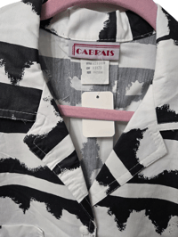 Image 4 of Cabrais Size 18W Black & White Button Up