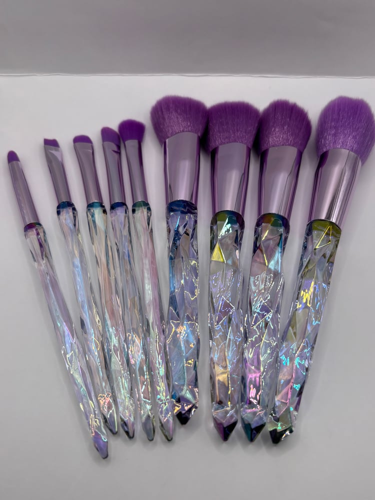 Image of Crystal makeup brush (set of 9)