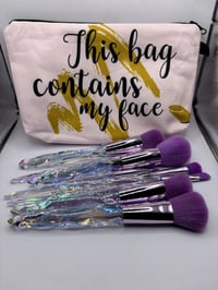 Image 2 of Crystal makeup brush (set of 9)