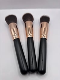 Image 1 of Black 3 piece makeup brush set