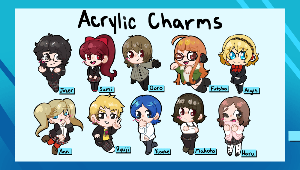 Image of Persona Acrylic Charms by Jinko
