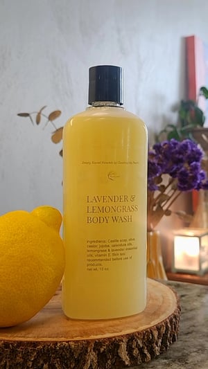 Image of Lavender & Lemongrass Body Wash 10 oz. + Free 4oz Sugar Scrub 