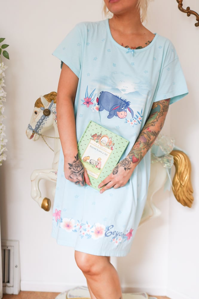 Image of ADORABLE Disney Eeyore Cotton Summer Sleep Shirt (S/M)