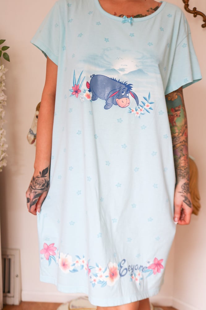 Image of ADORABLE Disney Eeyore Cotton Summer Sleep Shirt (S/M)