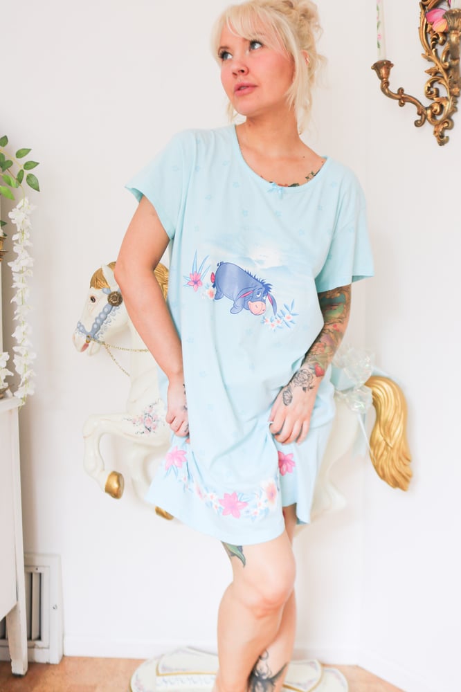 Image of ADORABLE Disney Eeyore Cotton Summer Sleep Shirt (S/M)