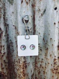 Rainbow Pattern Glass Studs
