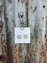 Black and White Arrow Glass Studs