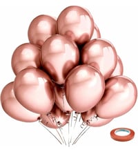 Image 1 of 12" Metallic Rose Gold