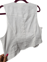 Image 3 of Cato Size XL Cream Denim Vest