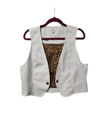 Image 1 of Cato Size XL Cream Denim Vest