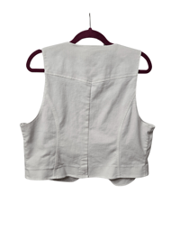 Image 2 of Cato Size XL Cream Denim Vest