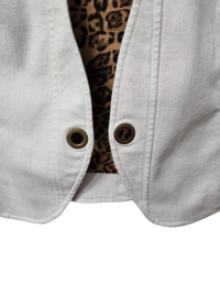 Image 4 of Cato Size XL Cream Denim Vest