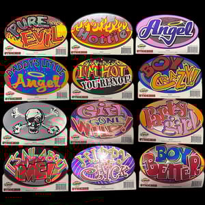 Image of 2000s deadstock oval stickers!