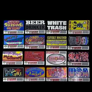 Image of 2000s deadstock rectangle stickers!