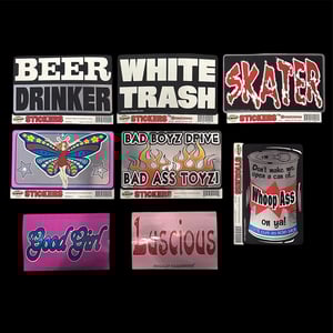 Image of 2000s deadstock rectangle stickers!