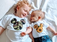 Image 7 of Floral Mouse Baby Toddler Girl’s Shirt Bodysuit Top Roses Sunflowers 