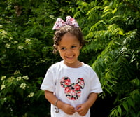 Image 5 of Floral Mouse Baby Toddler Girl’s Shirt Bodysuit Top Roses Sunflowers 