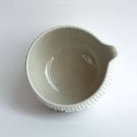 Image 4 of Matcha Bowl with Spout - White Carving
