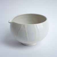 Image 1 of Matcha Bowl with Spout - White Haze