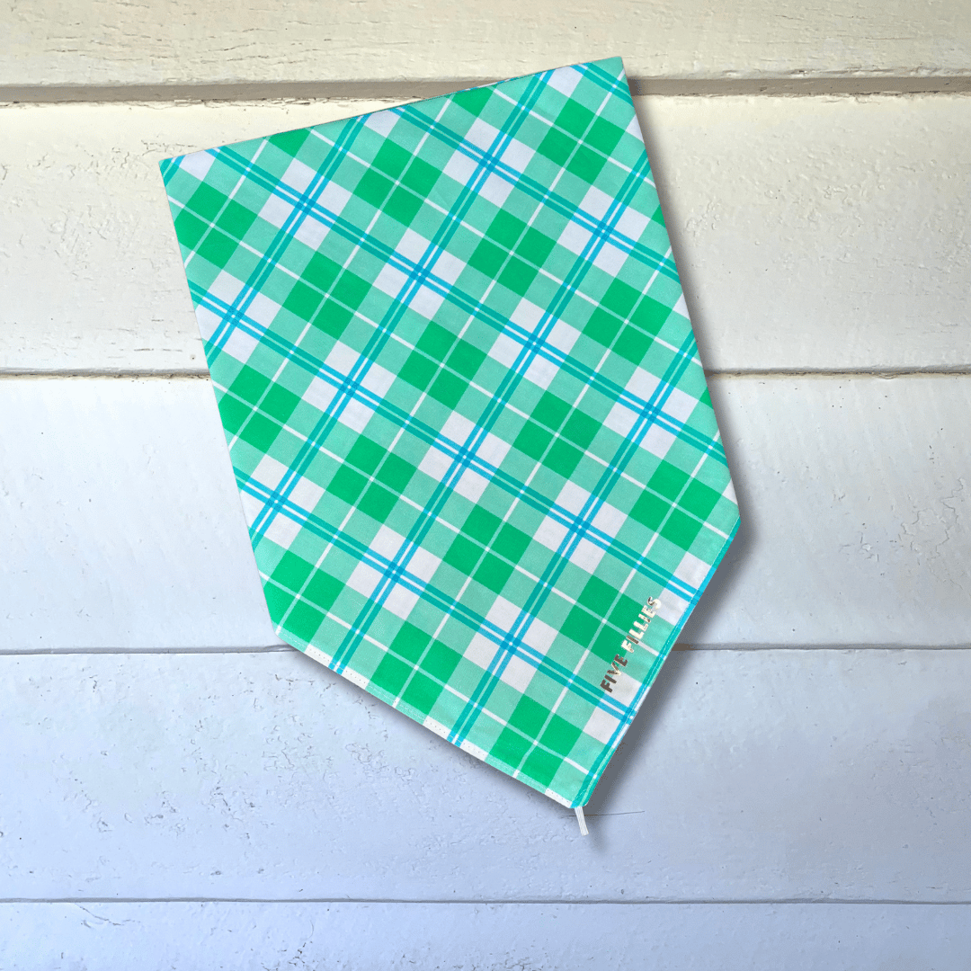 Image of Green + Blue Plaid Scarf