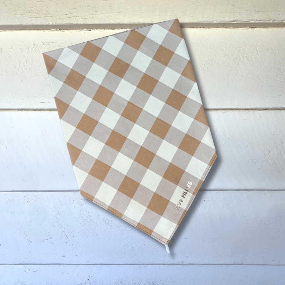 Image of Brown Gingham Scarf