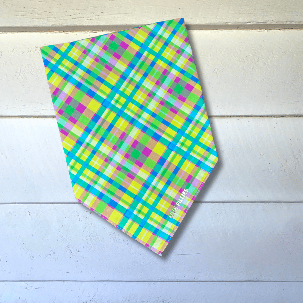 Image of Fluro Plaid Scarf