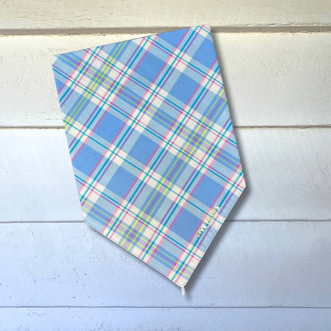 Image of Blue/Purple Plaid Scarf