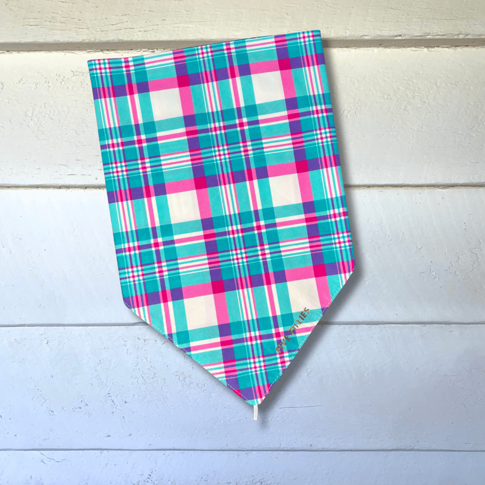 Image of Pink + Bright Blue Scarf