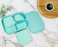 Image 3 of Silicone Bento 3 Lunchbox Mint