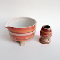 Image 1 of Matcha Bowl with Spout - Red Character