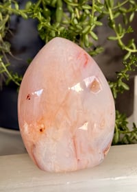 Image 4 of CARNELIAN AND FLOWER AGATE TEAR DROP 